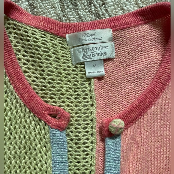 Christopher & Banks. Color block knit sweater 🩷 - Picture 2 of 8